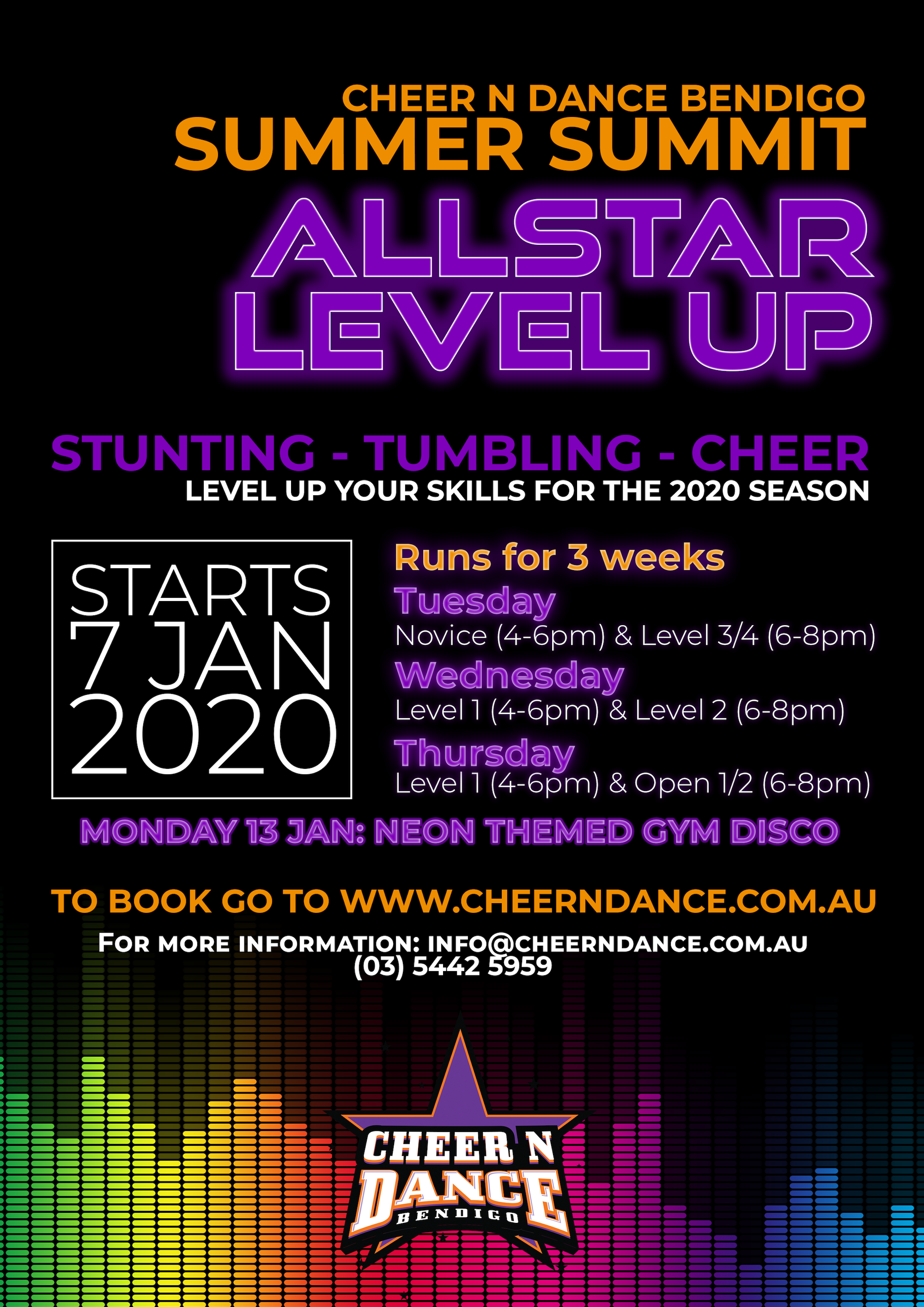 2020 Summer Summit Enrolment Cheer N Dance Bendigo